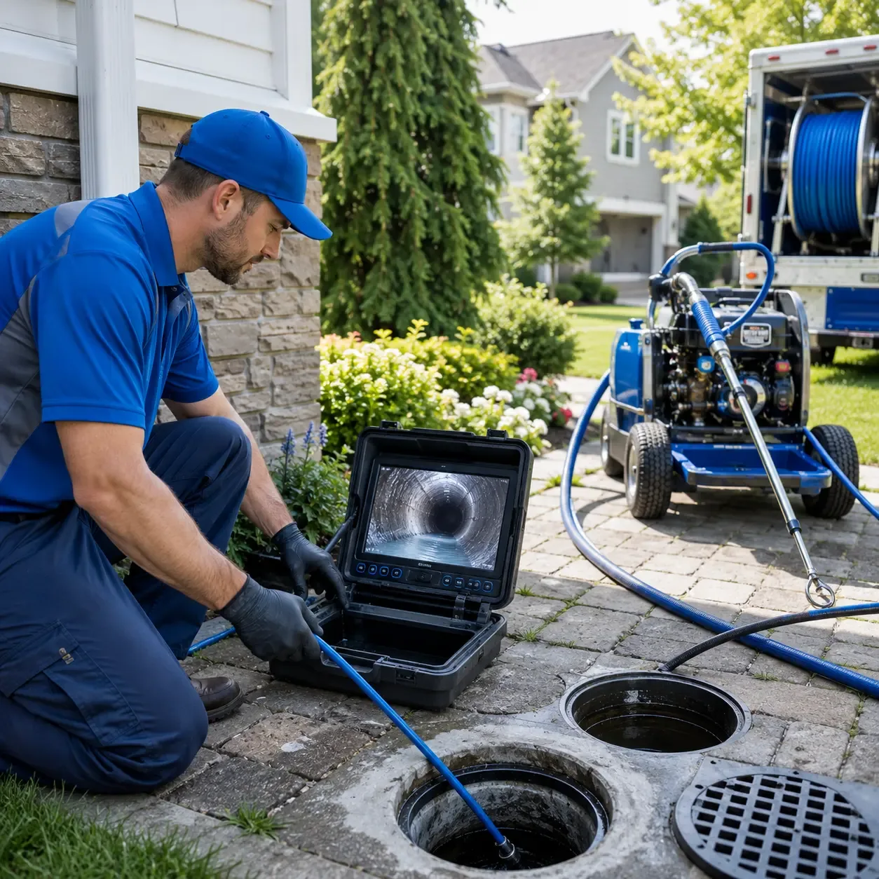 Outdoor drain cleaning professionals serving Lakeville, PA